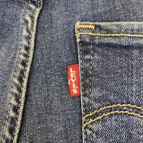 Levis Jeans Size 25 (24x29) Big E 721 High Rise Skinny Stretch Blue Denim - Picture 13 of 14